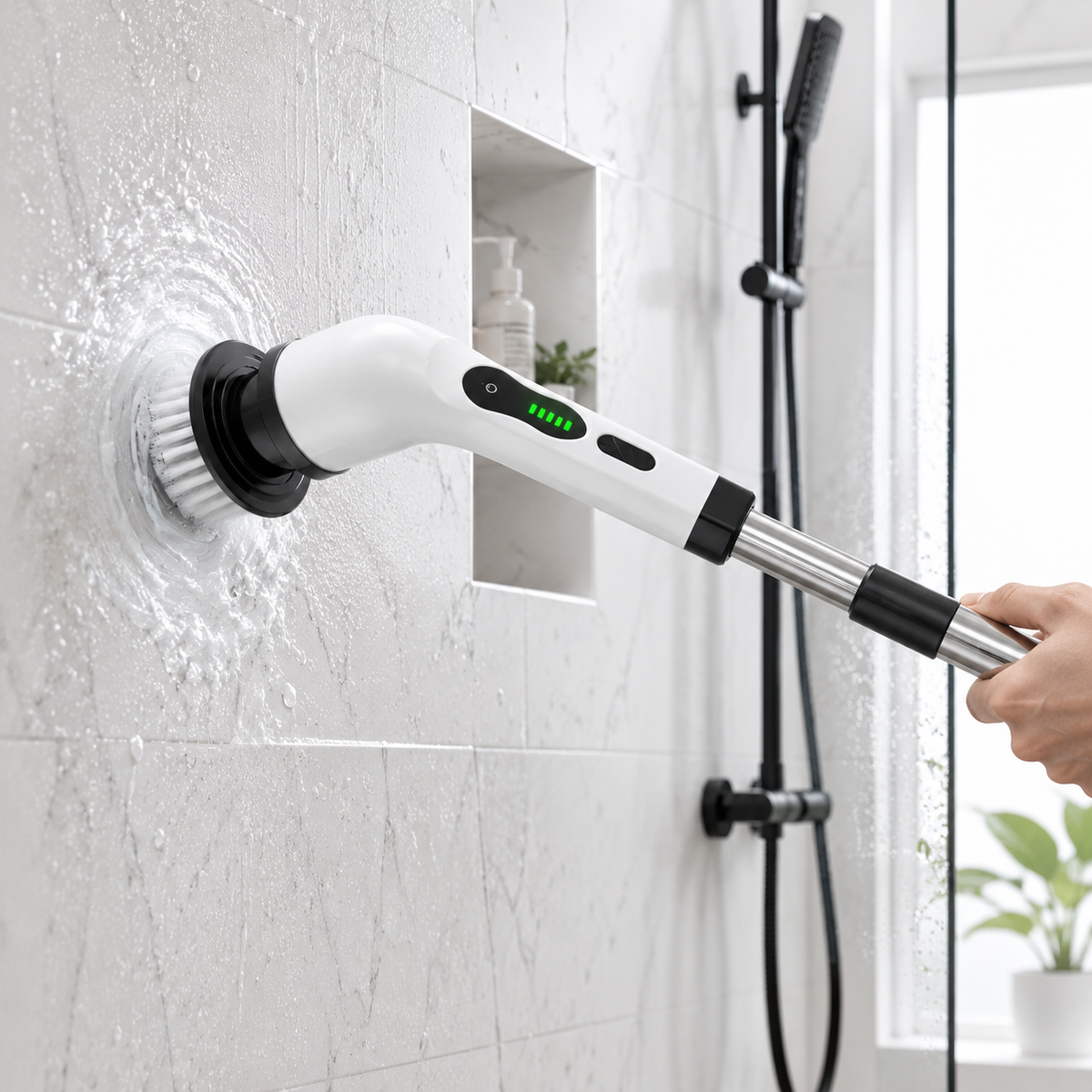 Cepillo eléctrico giratorio para limpieza del hogar